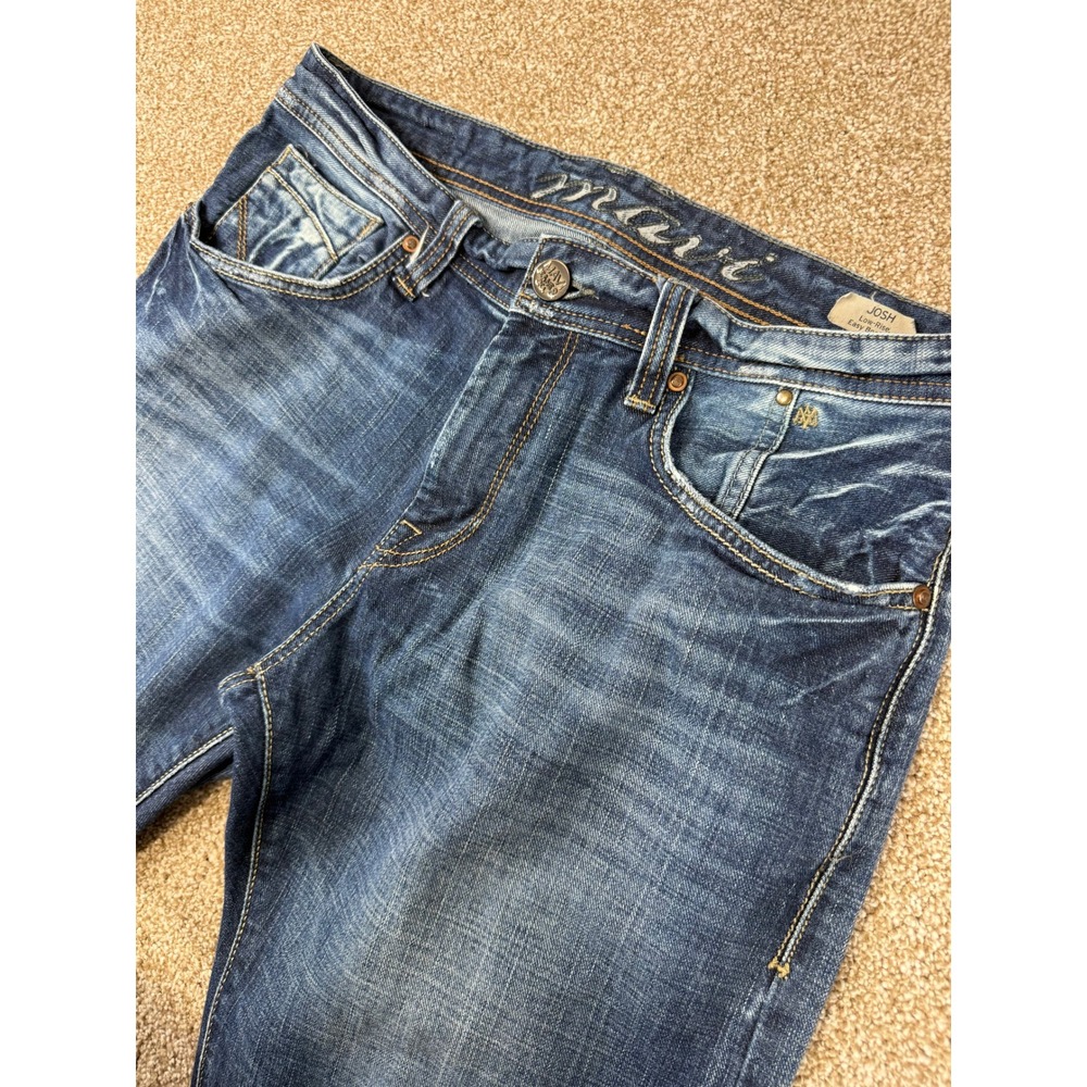 Y2K Mavi Josh Low Rise Easy Bootcut Jeans Mens‎ 33x30 Medium Wash Denim Grunge